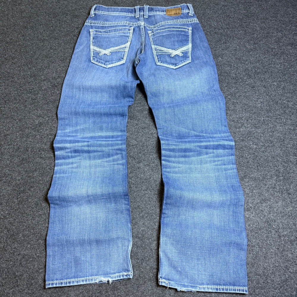 BKE Carter Jeans Mens 30R Blue Y2K Straight Leg Relaxed Fit Denim Faded Baggy
